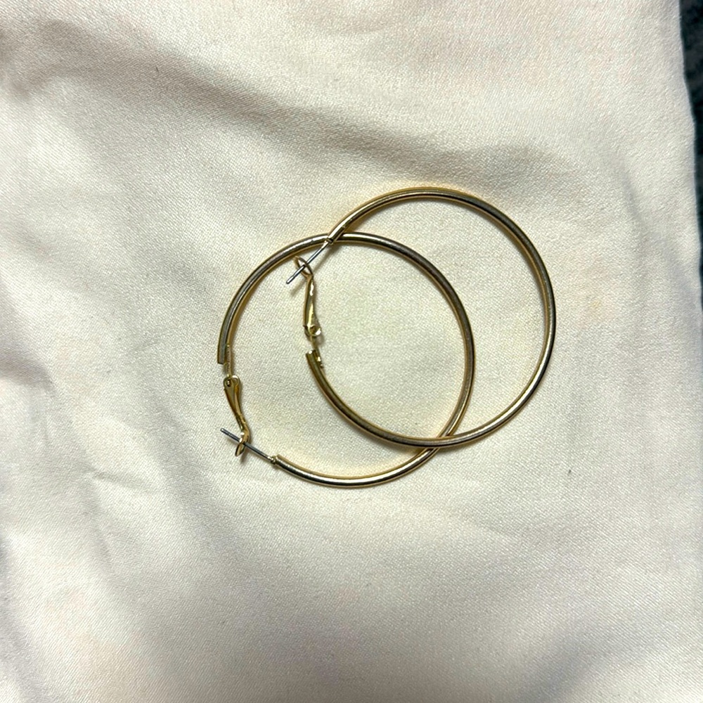 Gold hoop earrings